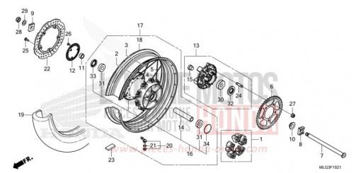 HINTERRAD (2) CRF1100A2N de 2022